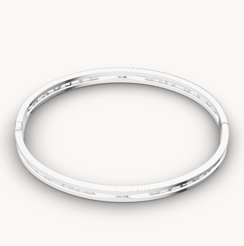 [Vintora]ZERO 1 SPIRAL LOGO SILVER BRACELET