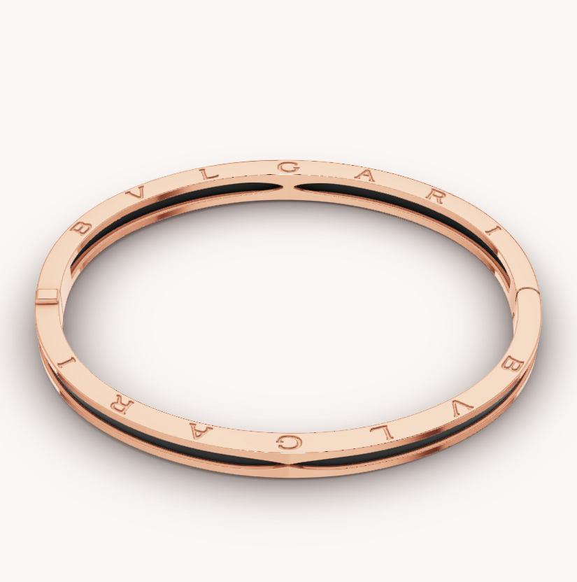 [Vintora]ZERO 1 PINK GOLD WITH BLACK CERAMIC BRACELET