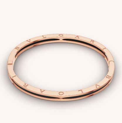 [Vintora]ZERO 1 PINK GOLD WITH BLACK CERAMIC BRACELET