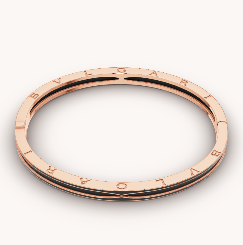 [Vintora]ZERO 1 PINK GOLD WITH MATTE BLACK CERAMIC BRACELET