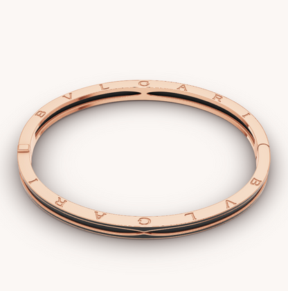[Vintora]ZERO 1 PINK GOLD WITH MATTE BLACK CERAMIC BRACELET