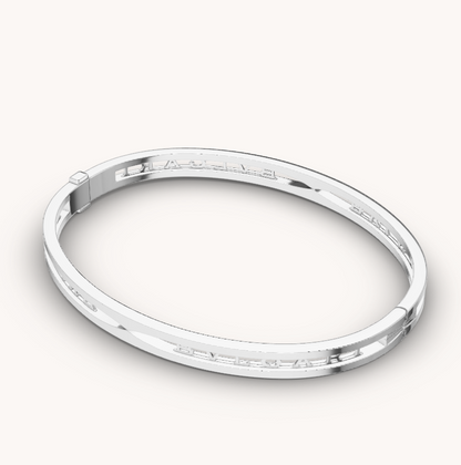 [Vintora]ZERO 1 SPIRAL LOGO SILVER BRACELET