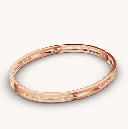 [Vintora]ZERO 1 SPIRAL LOGO PINK GOLD BRACELET