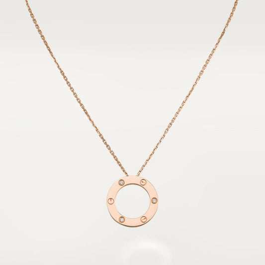 [Vintora]LOVE NECKLACE 16MM 3 DIAMONDS