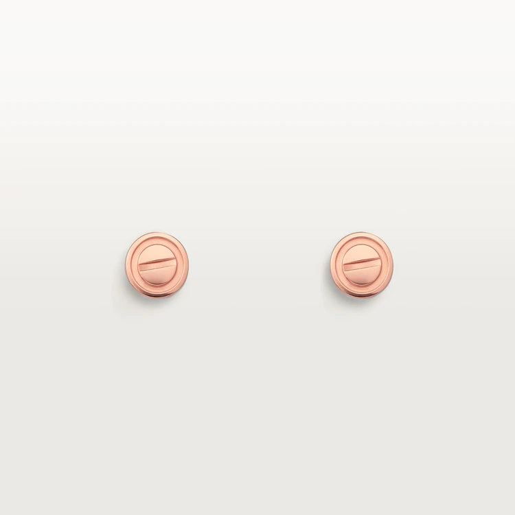 [Vintora]LOVE EARRINGS PINK GOLD 10MM