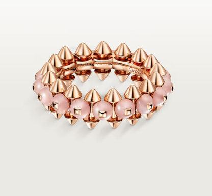 [Vintora]CLASH ELEGANT ROSE GOLD RING FEATURING NATURAL AGATE
