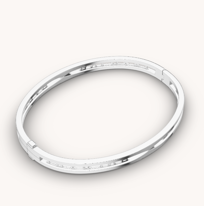 [Vintora]ZERO 1 SPIRAL LOGO SILVER BRACELET