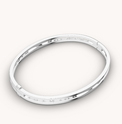 [Vintora]ZERO 1 SPIRAL LOGO SILVER BRACELET