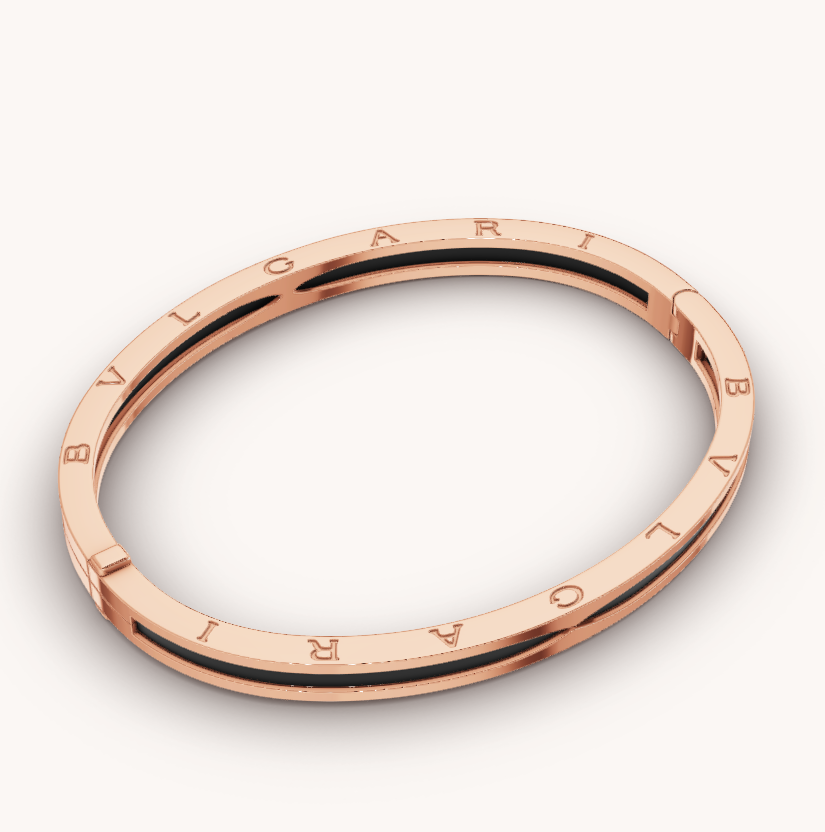 [Vintora]ZERO 1 PINK GOLD WITH BLACK CERAMIC BRACELET