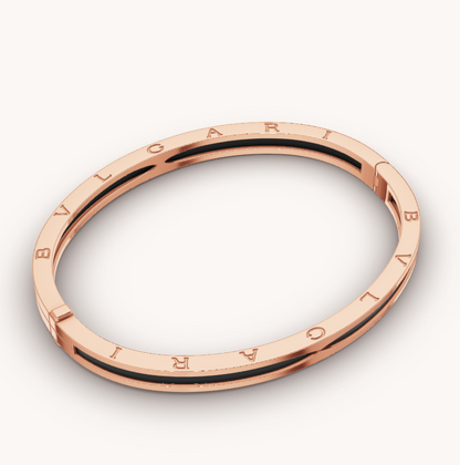 [Vintora]ZERO 1 PINK GOLD WITH BLACK CERAMIC BRACELET
