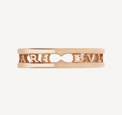 [Vintora]ZERO 1 ONE-BAND WITH OPENWORK LOGO SPIRAL RING