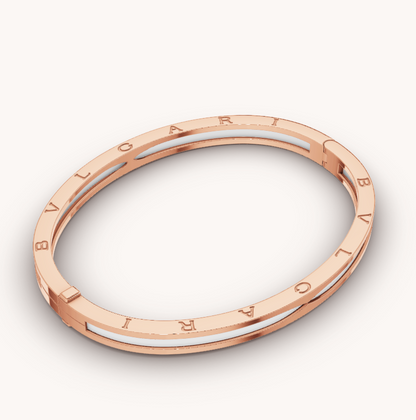 [Vintora]ZERO 1 PINK GOLD WITH WHITE CERAMIC BRACELET