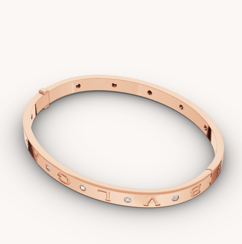 [Vintora]ZERO 1 PINK GOLD 12 DIAMONDS BRACELET