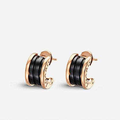[Vintora]ZERO 1 PINK GOLD CERAMIC EARRINGS