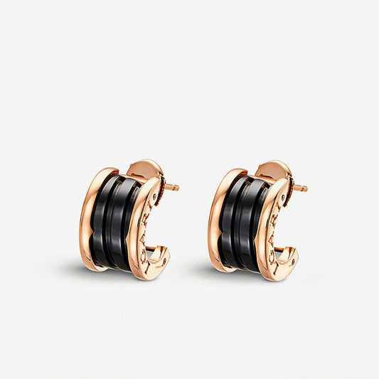 [Vintora]ZERO 1 PINK GOLD CERAMIC EARRINGS