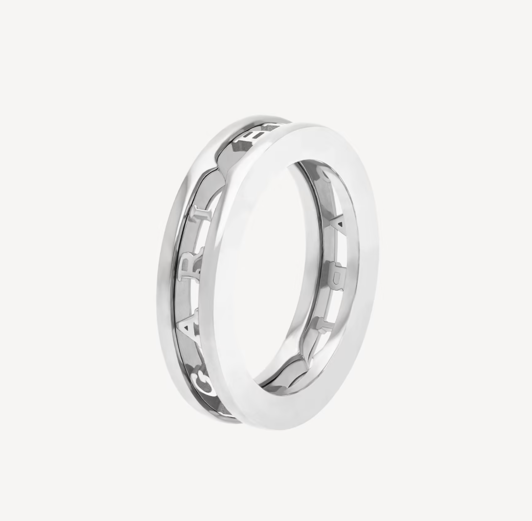 [Vintora]ZERO 1 ONE-BAND WITH OPENWORK LOGO SPIRAL RING