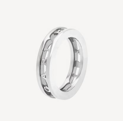 [Vintora]ZERO 1 ONE-BAND WITH OPENWORK LOGO SPIRAL RING