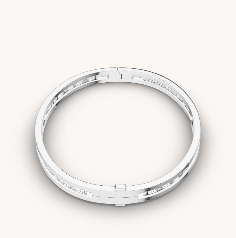 [Vintora]ZERO 1 SPIRAL LOGO SILVER BRACELET