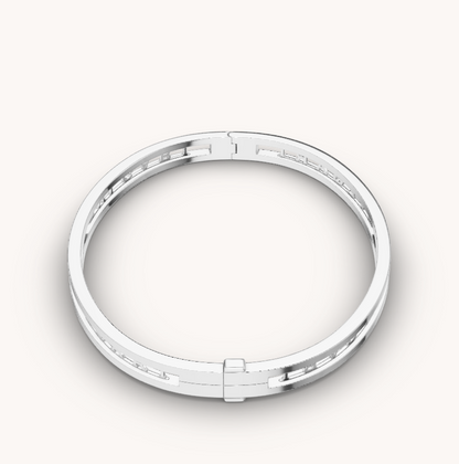 [Vintora]ZERO 1 SPIRAL LOGO SILVER BRACELET