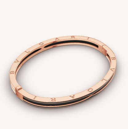 [Vintora]ZERO 1 PINK GOLD WITH MATTE BLACK CERAMIC BRACELET