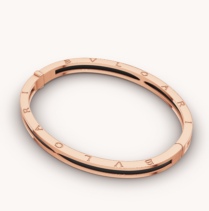 [Vintora]ZERO 1 PINK GOLD WITH BLACK CERAMIC BRACELET