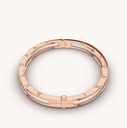 [Vintora]ZERO 1 PINK GOLD WITH WHITE CERAMIC BRACELET