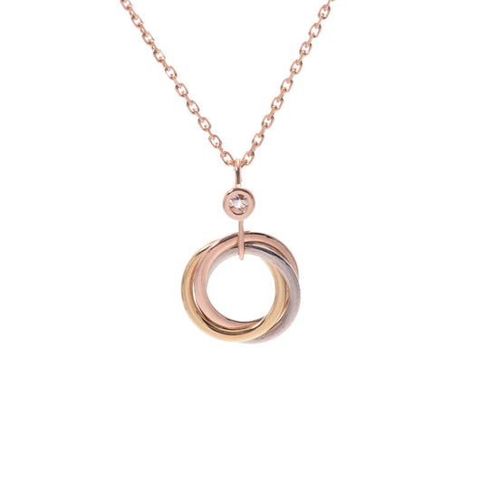 [Vintora]TRINITY SILVER GOLD PINK GOLD NECKLACE