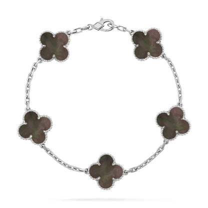 [?Vintora] CLOVER 5 MOTIF GRAY MOP BRACELET COLLECTION