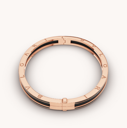 [Vintora]ZERO 1 PINK GOLD WITH MATTE BLACK CERAMIC BRACELET