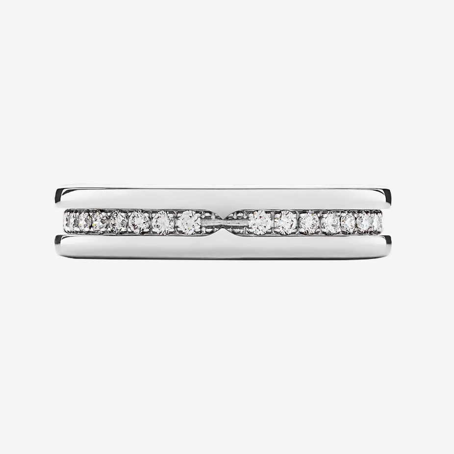 [Vintora]ZERO 1 ONE-BAND PAVED DIAMONDS ON THE SPIRAL RING