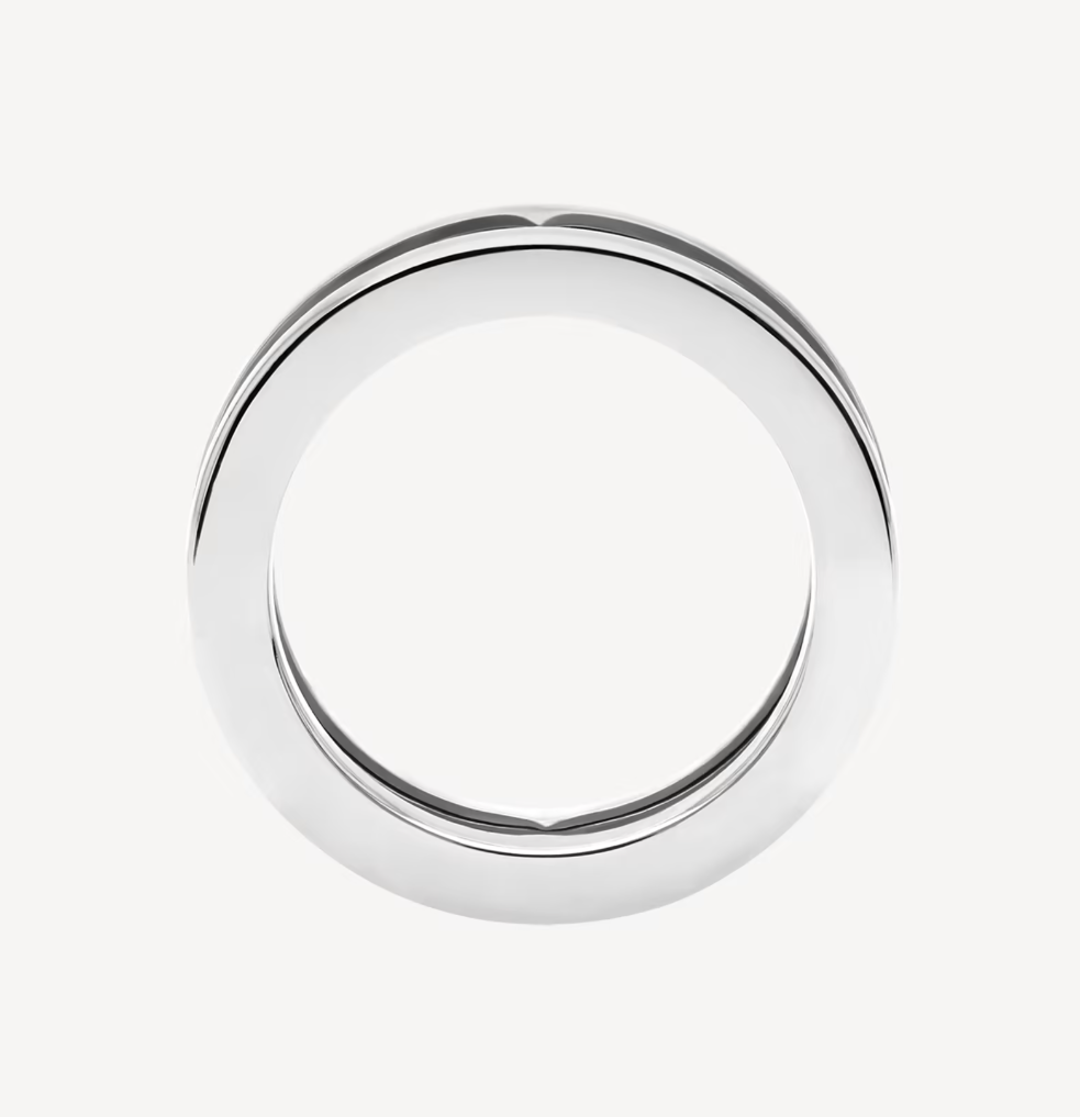 [Vintora]ZERO 1 ONE-BAND WITH OPENWORK LOGO SPIRAL RING