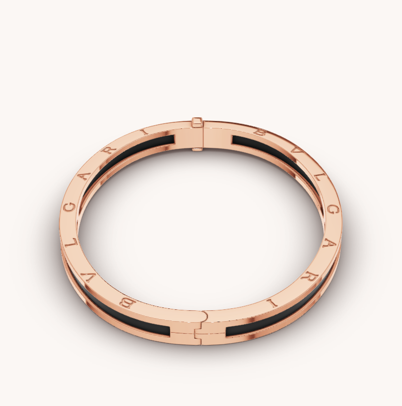 [Vintora]ZERO 1 PINK GOLD WITH BLACK CERAMIC BRACELET