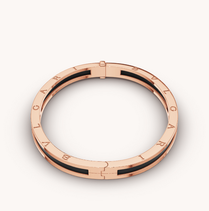 [Vintora]ZERO 1 PINK GOLD WITH BLACK CERAMIC BRACELET