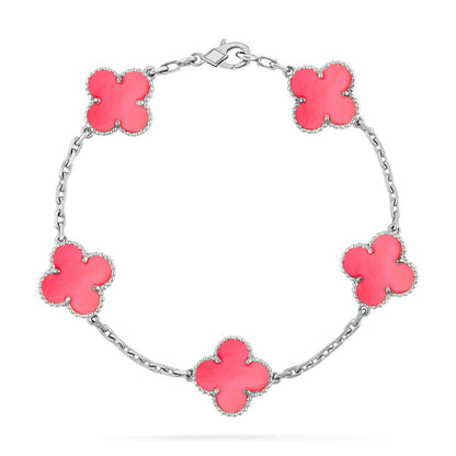 [?Vintora] CLOVER 5 MOTIFS  PINK MOP BRACELET COLLECTION