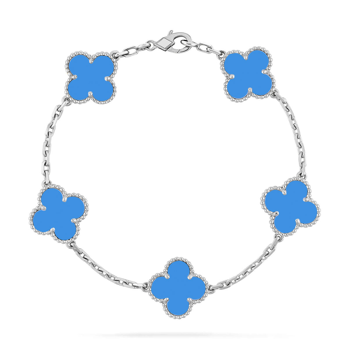[?Vintora] CLOVER 5 MOTIF BLUE AGATE BRACELET COLLECTION