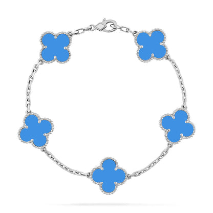 [?Vintora] CLOVER 5 MOTIF BLUE AGATE BRACELET COLLECTION