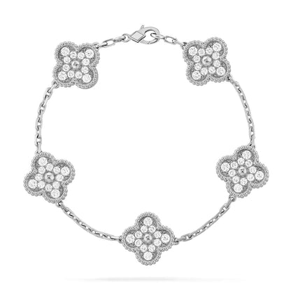 [?Vintora] CLOVER 5 MOTIF FULL DIAMOND BRACELET COLLECTION