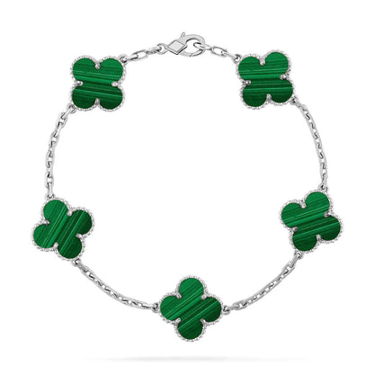 [?Vintora] CLOVER 5 MOTIF MALACHITE BRACELET COLLECTION