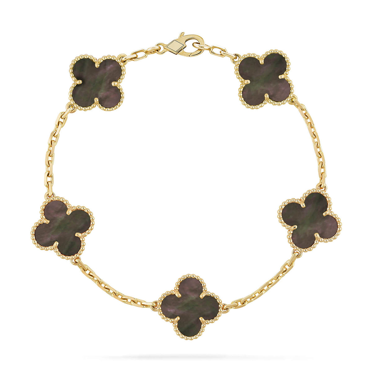 [?Vintora] CLOVER 5 MOTIF GRAY MOP BRACELET COLLECTION