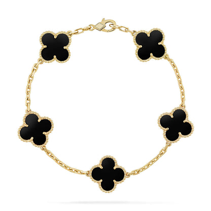 [?Vintora] CLOVER 5 MOTIF ONYXS BRACELET COLLECTION