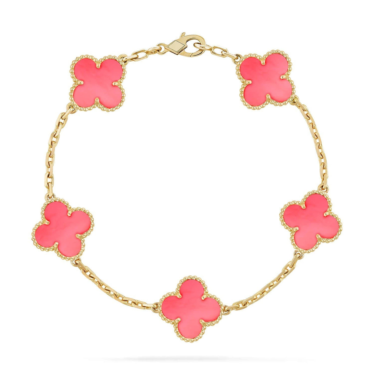 [?Vintora] CLOVER 5 MOTIFS  PINK MOP BRACELET COLLECTION