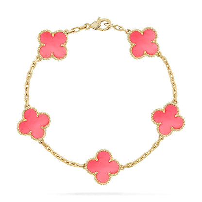 [?Vintora] CLOVER 5 MOTIFS  PINK MOP BRACELET COLLECTION