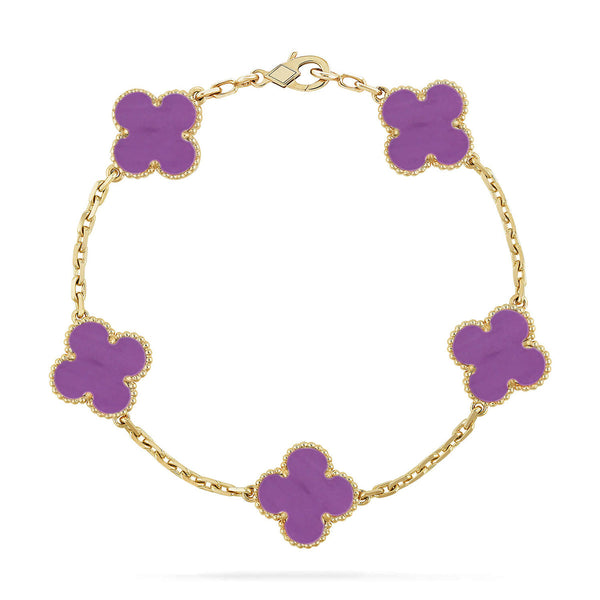 [Vintora] CLOVER 5 MOTIF VIOLET BRACELET COLLECTION