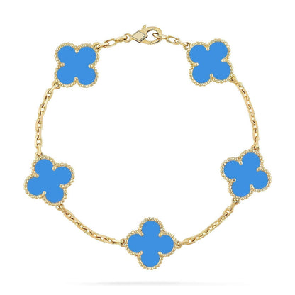 [?Vintora] CLOVER 5 MOTIF BLUE AGATE BRACELET COLLECTION