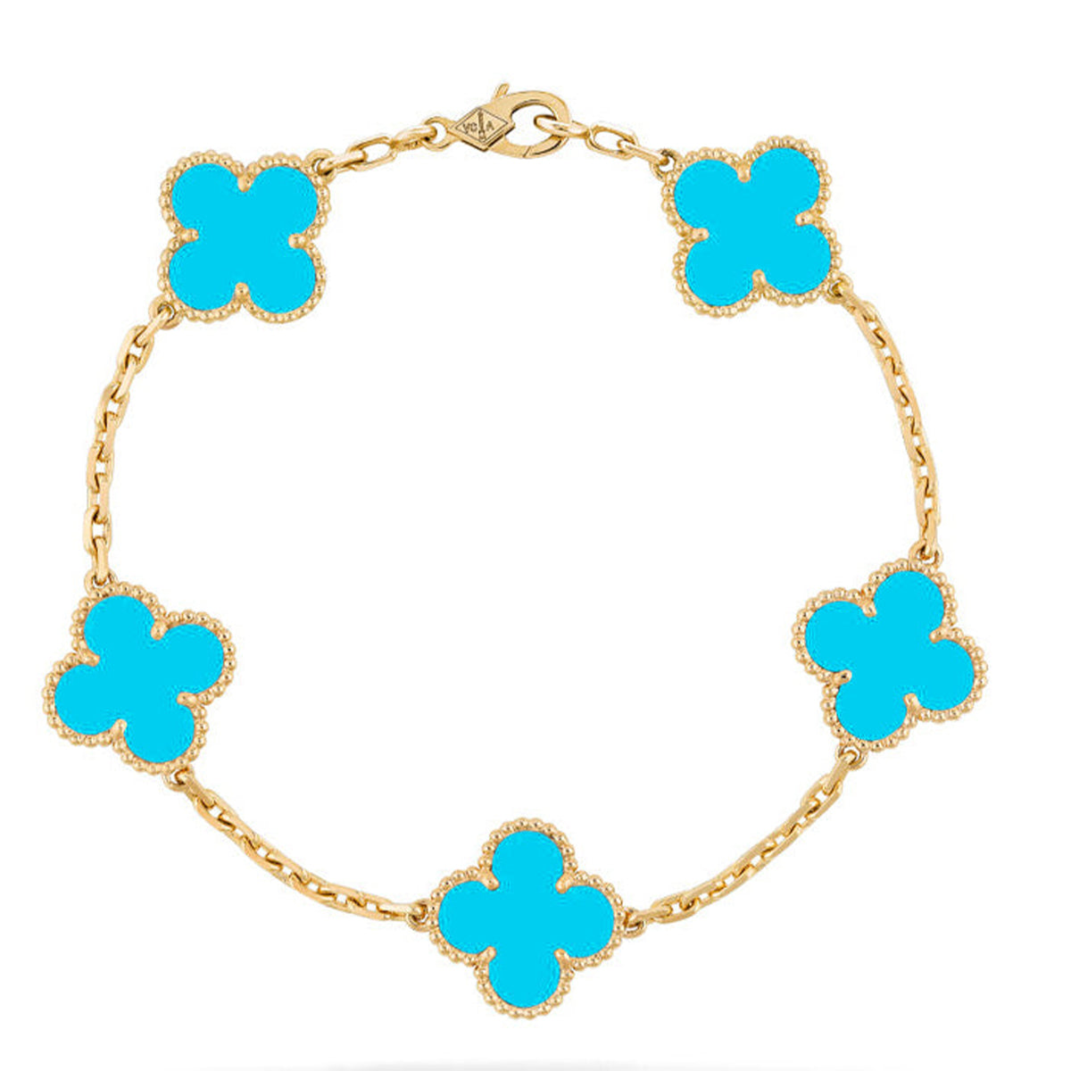 [?Vintora] CLOVER 5 MOTIF TURQUOISE BRACELET COLLECTION