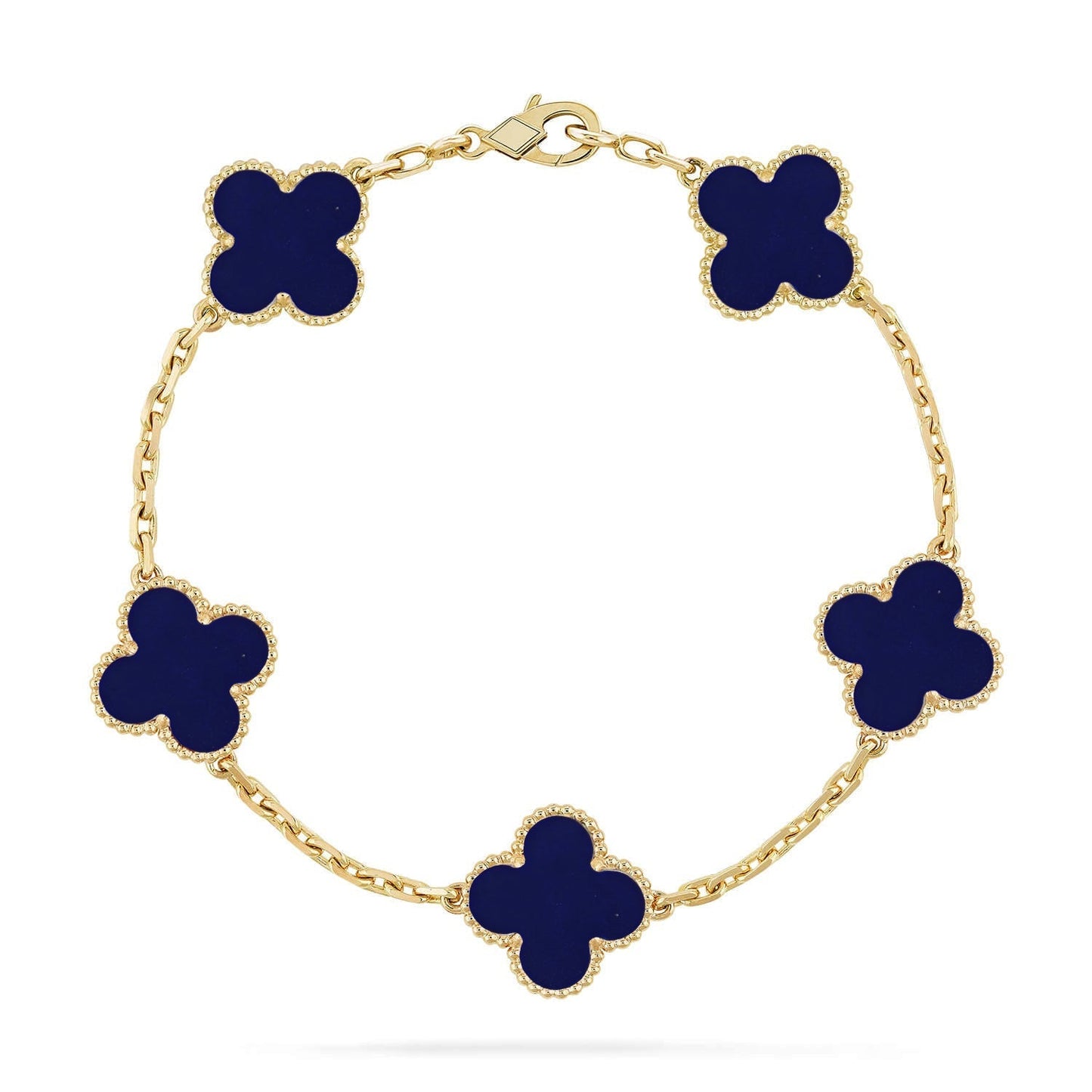 [?Vintora]CLOVER 5 MOTIF LAPIS LAZULI BRACELET COLLECTION