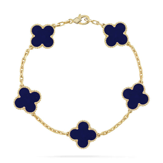 [?Vintora]CLOVER 5 MOTIF LAPIS LAZULI BRACELET COLLECTION