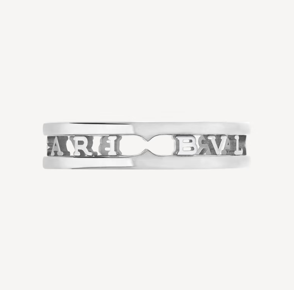 [Vintora]ZERO 1 ONE-BAND WITH OPENWORK LOGO SPIRAL RING
