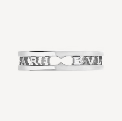 [Vintora]ZERO 1 ONE-BAND WITH OPENWORK LOGO SPIRAL RING