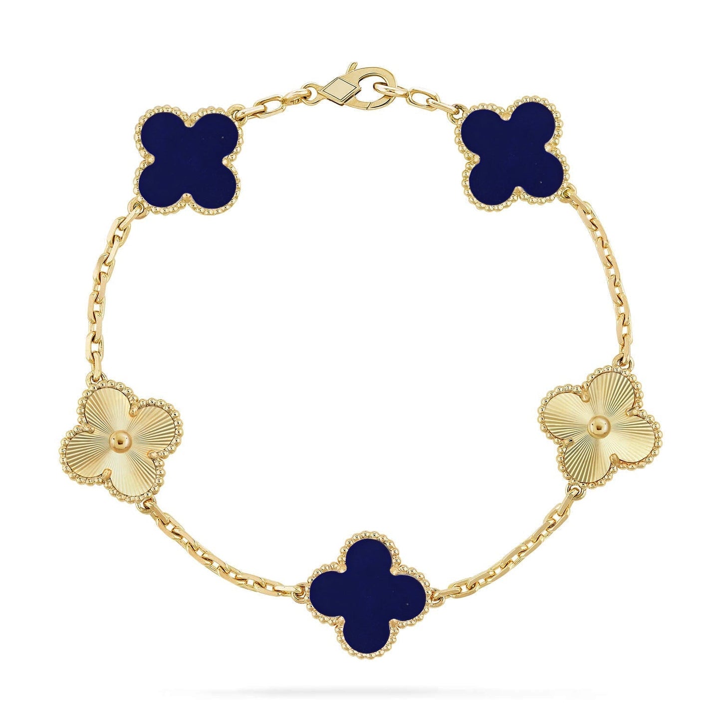 [?Vintora]CLOVER 5 MOTIF LAPIS LAZULI BRACELET COLLECTION